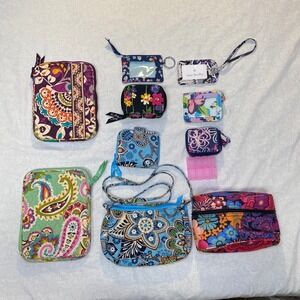 Vera Bradley Lot of 10‎ Accessories Crossbody Tablet Sleeves ID Cases Pill Case
